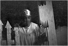 Scene from the morality play "Heaven Bound," staged by the Big Bethel African Methodist Choir, at the Atlanta Theatre (23 Exchange Place), Atlanta, Georgia, August 1937