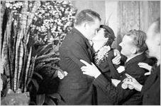 Modest wedding ceremony at bride's home, typical of the World World II era, Georgia, 1939