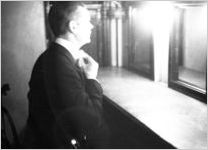 Lawrence Tibbett, famous American baritone, backstage at the Municipal Auditorium, Atlanta, Georgia, November 9, 1934