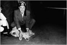 Yaarab Basharat Shriners with lion cub