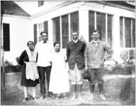 Household staff posing outside the main house, Ichauway Plantation, Baker County, Georgia, 1926.