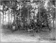 Fox hunters gather around after the kill, Georgia, 1931