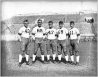 Georgia Tech Yellow Jackets football players in uniform, Atlanta, Georgia, 1930