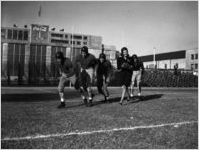Maria Montez with Georgia Tech football players