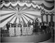 Charlie Barber Orchestra playing at the Southeastern Fair on WSB radio, 1940s