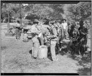 National Guardsmen getting chow while putting down the "Uprising of '34," 1934