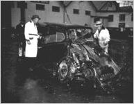 Wrecked automobile