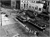 Trolley buses on Marietta Street