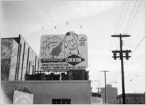 Orkin, Inc. billboard at Peachtree Street and North Avenue, Atlanta, Georgia, November 18, 1955