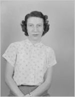 Virginia Whelchel, Customer Information File Department.  Portrait photograph made for the Fulton National Bank of Atlanta, January 4, 1955