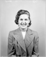 Geneva Edmiston, Trust Department.  Portrait photograph made for the Fulton National Bank of Atlanta, October 3, 1955