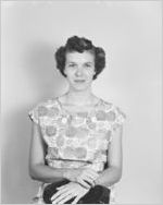 Nadine W. Cole, Bookkeeping  Department.  Portrait photograph made for the Fulton National Bank of Atlanta, July 13, 1953