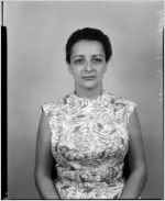 Katherine Knight, Plaza.  Portrait photograph made for the Fulton National Bank of Atlanta, August 16, 1955
