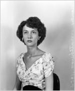 Nancy Tate, Bookkeeping Department. Portrait photograph made for the Fulton National Bank of Atlanta, July 26, 1954
