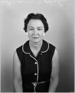 Dorothy Sheftall, Safe Deposit Vault. Portrait photograph made for the Fulton National Bank of Atlanta, August 25, 1955