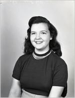 Shirley Johnson, Bookkeeping Department. Portrait photograph made for the Fulton National Bank of Atlanta, February 23, 1953