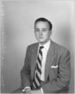 Gene McClellan, Investments. Portrait photograph made for the Fulton National Bank of Atlanta, February 23, 1953