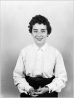 Barbara Dickson, Addressograph.Portrait photograph made for the Fulton National Bank of Atlanta, May 4, 1954