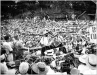 Eugene Talmadge campaigning in Grant Park, 1940