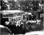Governor Eugene Talmadge campaigning in Gainesville, Georgia, 1942