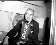 Eddie Rickenbacker with WSB microphone