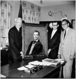 Painting of Clark Gable as Rhett Butler presented to Mayor Ivan Allen, 1967