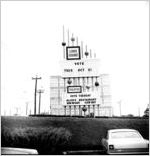 Lenox Square Theatre (with "Vote Tuesday" message)