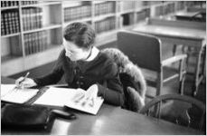 Agnes Scott College student studying in College library, Decatur, Georgia, March 1, 1937