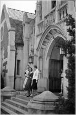 Agnes Scott College students on steps of Buttrick Hall, Decatur, Georgia, September 1937