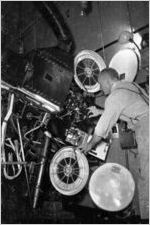 Movie theater projection booth, Atlanta, Georgia, 1930s or 1940s