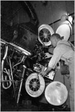 Movie theater projection booth, Atlanta, Georgia, 1930s or 1940s