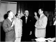 Governor Herman Talmadge with Dr. R. W. Thorpe and others
