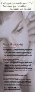 Emory University, Hope Clinic, Vaccine Center, microbicide study: fliers, 2005