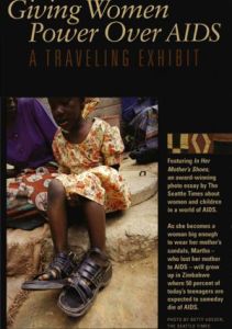 Global Campaign for Microbicides: flier for traveling photo exhibit ""Giving Women Power Over AIDS,"" 2004