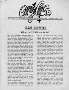 Athens Gay/Lesbian Alliance Newsletter (Athens, Georgia), volume 1, number 6 (November 1985). (9 pages)