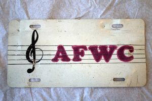 AFWC [license plate], circa 1990s