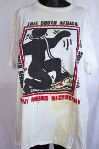 Free South Africa By Any Means Necessary [t-shirt,] circa 1990s