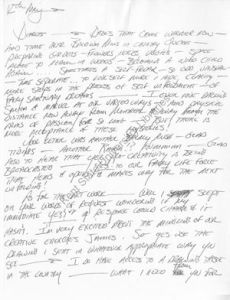 Raven Wolfdancer (Coaticook, Quebec), to James Broughton (San Francisco, California), letter, May 12, year unknown (2 pages).