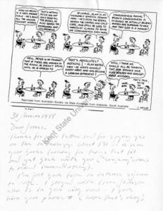 Franklin Abbott (Atlanta, Georgia), to James Broughton (San Francisco, California), letter, March 31, 1988 (2 pages)