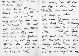 James Broughton (Mill Valley, California), to Franklin Abbott (Atlanta, Georgia), greeting card, October 28, 1983. (1 leaf, folded, front and back)