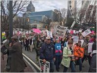 Resist the Rollback of our Rights and other signs, Atlanta March for Social Justice and Women, 2017-01-21