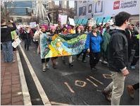 Our Bodies Our Minds Our Power banner, Atlanta March for Social Justice and Women, 2017-01-21