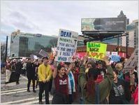Dear Future Patients and Bring Back Love signs, Atlanta March for Social Justice and Women, 2017-01-21