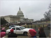 United States Capitol building surrounded by marchers, Women's March on Washington, 2017-01-21