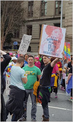 A Woman's Place Is In The Resistance sign, Atlanta March for Social Justice and Women, 2017-01-21