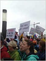 Orange is not the new black, Real men get consent, etc. signs, Atlanta March for Social Justice and Women, 2017-01-21