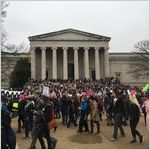 Protesters in front of the National Gallery of Art, Women's March on Washington, 2017-01-21