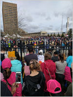 Crowd listening to speakers, Atlanta March for Social Justice and Women, 2017-01-21