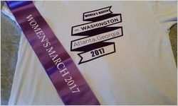 Atlanta marcher's t-shirt and sash, Women's March on Washington, 2017-01-21
