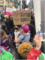 Protect our Future Protect our Girls sign, Atlanta March for Social Justice and Women, 2017-01-21